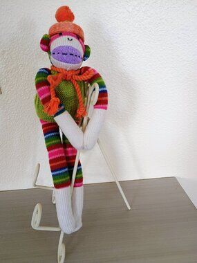 🩷💜💙💚💛🧡EEUC MONKEEZ SOCK MONKEY MULTI-COLOR